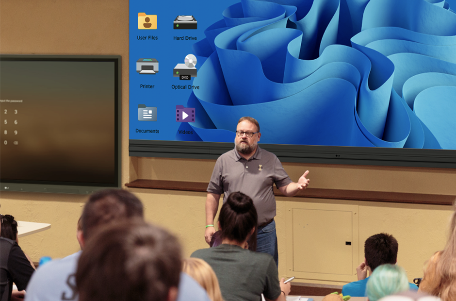 Upgrade lecture halls with All-in-One DVLED, collaborative displays, and other engaging signage