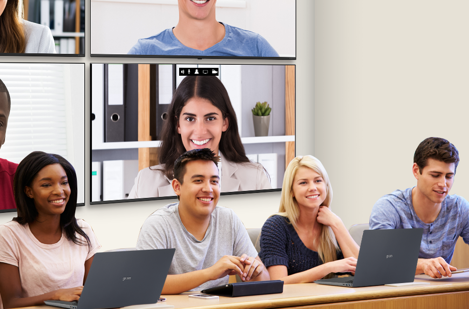 Video walls enhance hybrid opportunities, allowing remote students to engage with in-person lessons