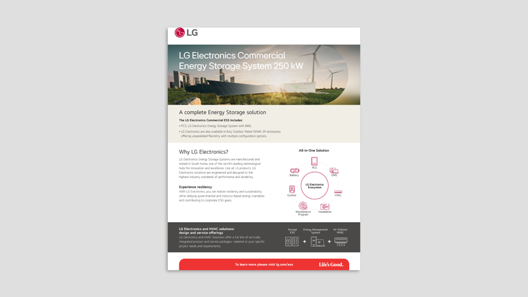 Spec Sheet: LG Electronics Commercial ESS
