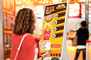 Invite customers to explore your menu and order directly with self-service kiosks