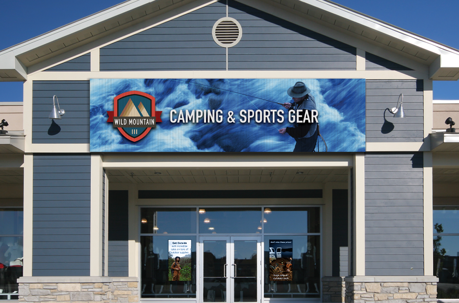 Outdoor DVLED and window-facing signage can help attract attention of entering customers and other passerby
