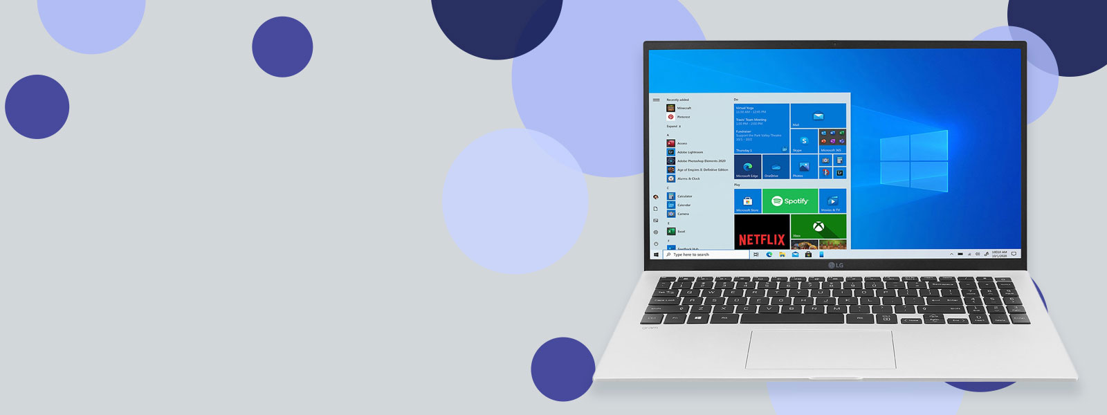 LG gram on gray background