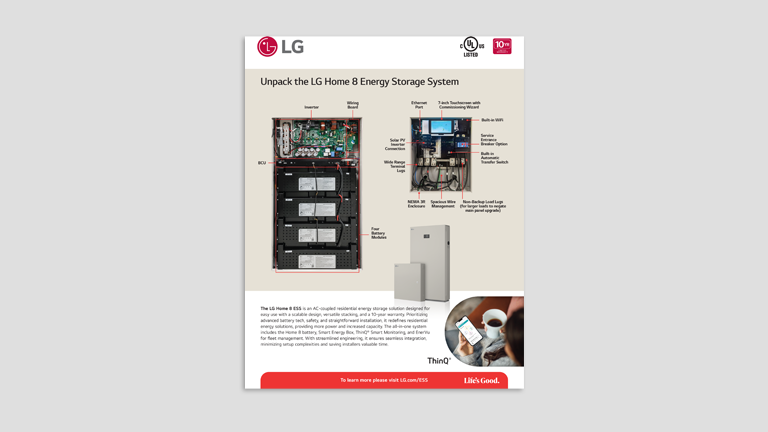 Unpack the LG Home 8 ESS Flyer