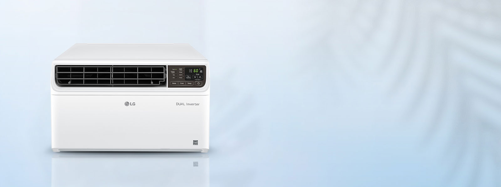 LG Air conditioner on gray background