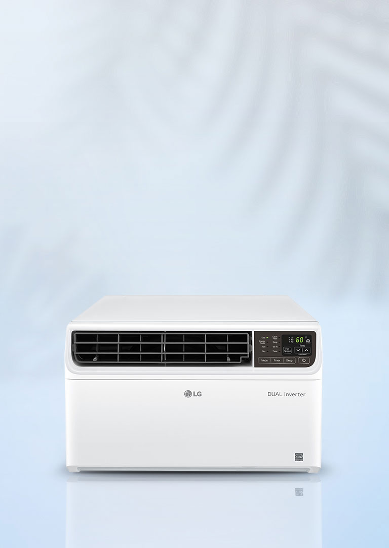 LG Air conditioner on gray background