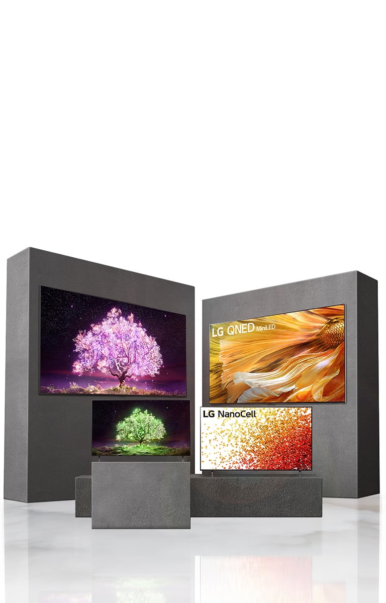 LG 4K TV on a television stand 